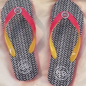 BCBGeneration Multicolored Flip Flops